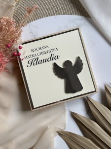 Podziękowania komunijne w płaskim pudełku