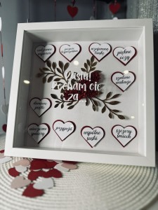 Walentynkowa ramka - Kocham Cię za...