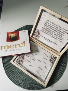 Podziękowania dla Nauczycieli - na czekoladki MERCI
