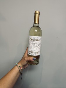 Naklejka ślubna na wino