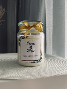 Świeczka ślubna - ŻONA & MĄŻ